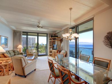Panoramic ocean view from living area